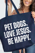 Pet Dogs Canvas Jumbo Tote