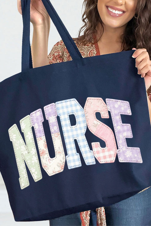 Soft Stitch Nurse Canvas Jumbo Tote