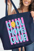 Striped Happy Cool Moms Club Canvas Jumbo Tote