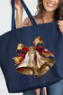 The Painted Christmas Bells Canvas Jumbo Tote
