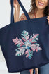 The Painted Snowflake Canvas Jumbo Tote
