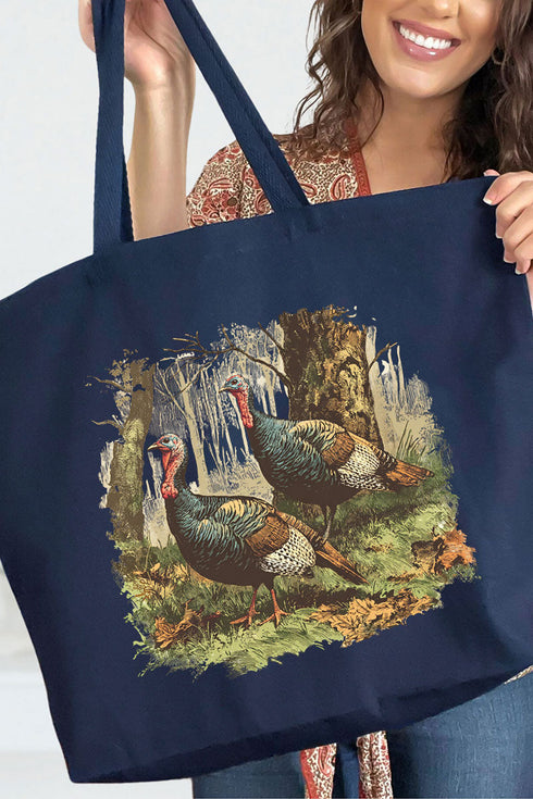 Turkey Trails Canvas Jumbo Tote