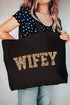 Orange Wifey Camo Canvas Jumbo Tote