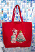 Yarnin' For Christmas Faux Yarn Canvas Jumbo Tote