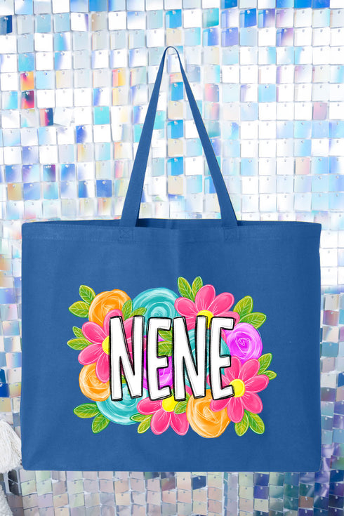 Personalized Mother's Day Bloom Canvas Jumbo Tote *Choose Your Name