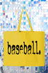 Distressed Baseball. Canvas Jumbo Tote