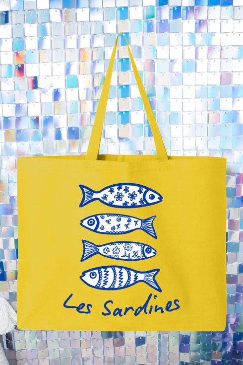 Les Sardines Canvas Jumbo Tote