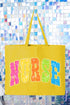Personalized Neon Care Crew Canvas Jumbo Tote