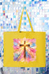 Pastel Brushstroke Cross Canvas Jumbo Tote