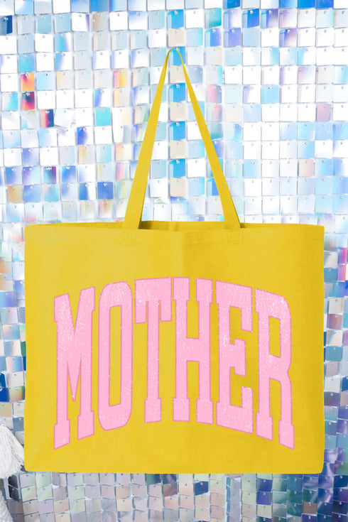 Pretty In Pink Mother Canvas Jumbo Tote