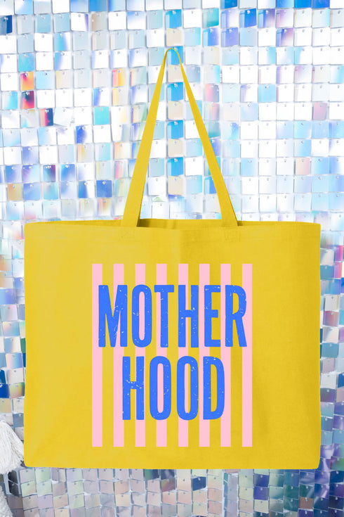 Striped Motherhood Canvas Jumbo Tote