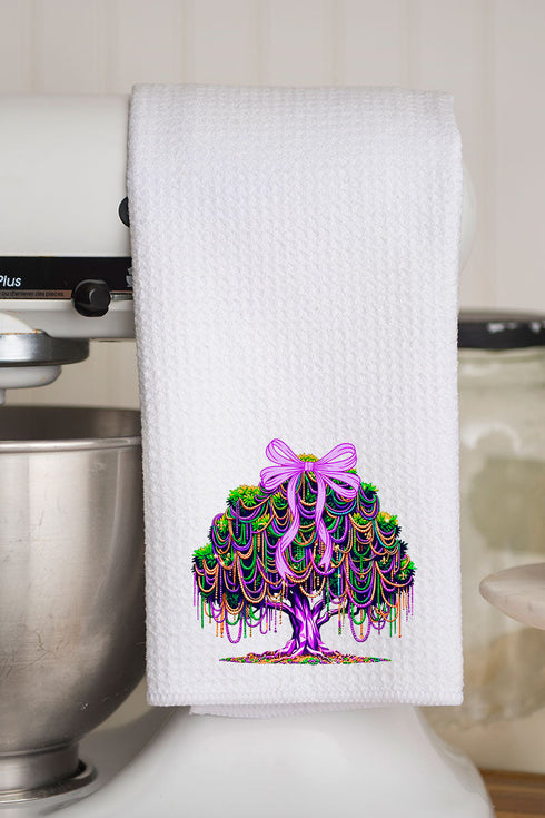 Bayou Bead Tree Waffle Kitchen Towel
