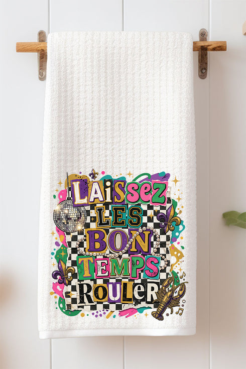 Bold Laissex Les Bon Temps Rouler Waffle Kitchen Towel
