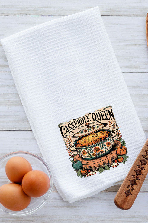 Casserole Queen Waffle Kitchen Towel
