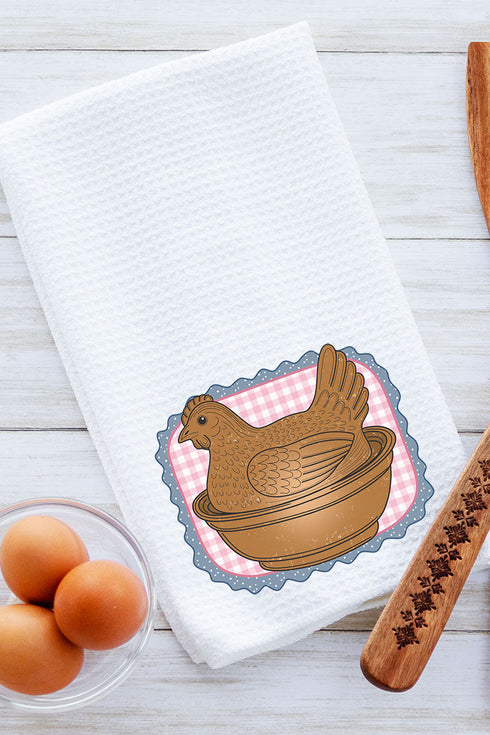 Hen & Home Waffle Kitchen Towel