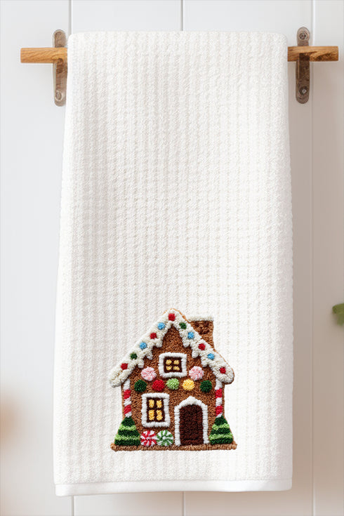 Faux Yarn Merry Manor Waffle Kitchen Towel