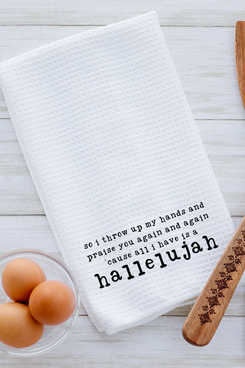 Praise You Again, Hallelujah Waffle Kitchen Towel