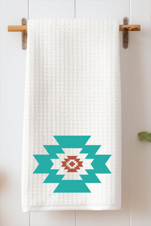Punchy Aztec Waffle Kitchen Towel