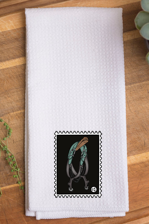 Spur Stamp Waffle Kitchen Towel