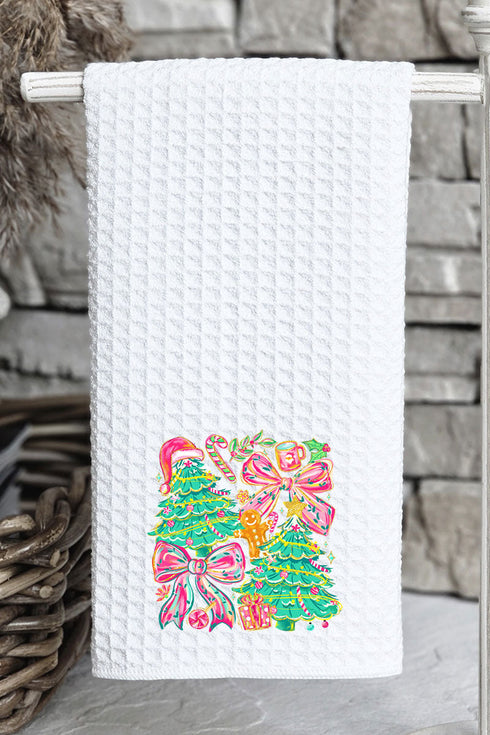 Sugarplum Magic Waffle Kitchen Towel