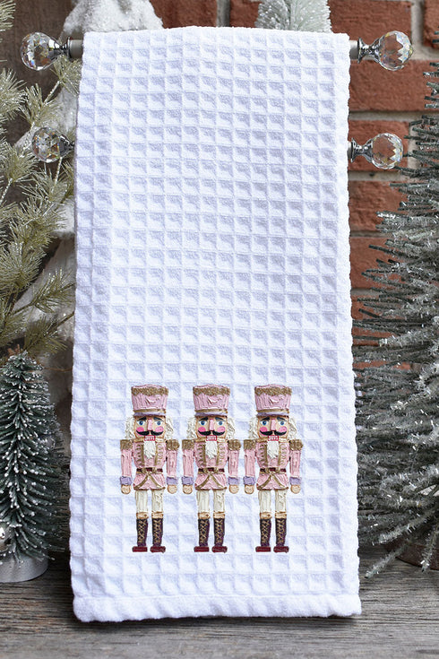 The Painted Nutcrackers Waffle Kitchen Towel