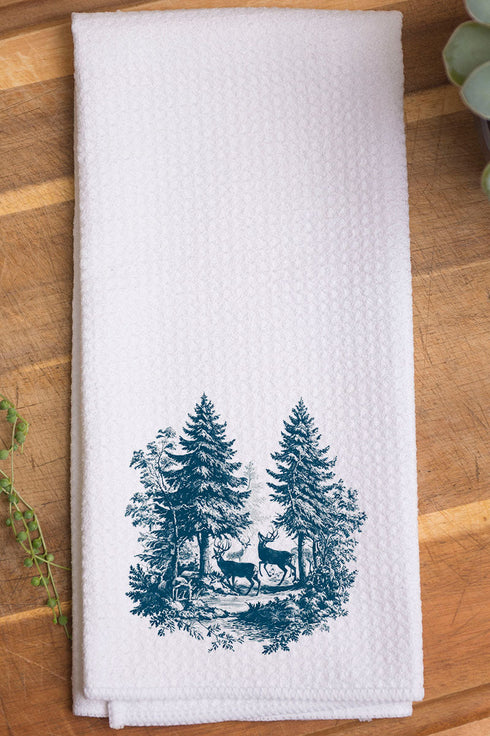 Woodland Buck Waffle Kitchen Towel