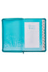 Turquoise Faux Leather Zippered KJV Deluxe Gift Bible with Thumb Index