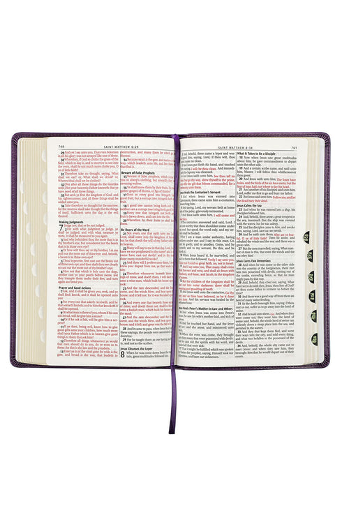 Purple Faux Leather KJV Deluxe Gift Bible with Thumb Index
