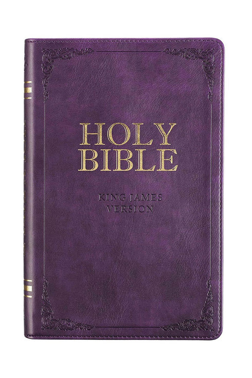 Purple Faux Leather KJV Deluxe Gift Bible with Thumb Index