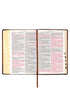 Two-Tone Brown Faux Leather Giant Print KJV Full-Size Bible with Thumb Index