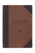 Two-Tone Brown Faux Leather Giant Print KJV Full-Size Bible with Thumb Index