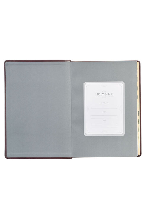 Framed Burgundy Faux Leather Super Giant Print KJV Bible