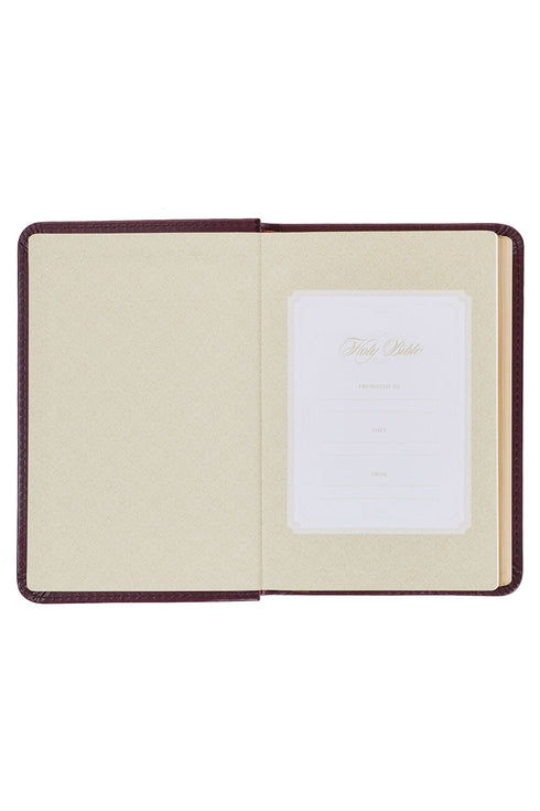 Burgundy Faux Leather KJV Pocket Bible