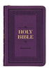 Iris Purple Faux Leather KJV Zippered Compact Bible