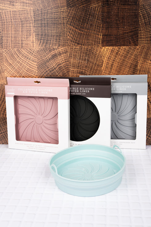 One Collapsible Silicone Air Fryer Liner- SHIPS ASSORTED