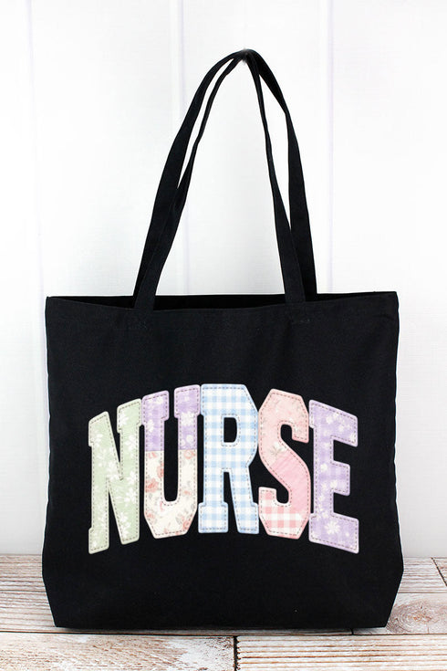 Soft Stitch Nurse Pigment-Dyed Large Canvas Tote