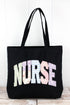 Soft Stitch Nurse Pigment-Dyed Large Canvas Tote