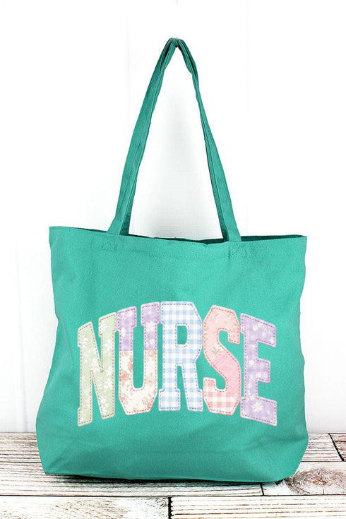 Soft Stitch Nurse Pigment-Dyed Large Canvas Tote