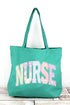 Soft Stitch Nurse Pigment-Dyed Large Canvas Tote