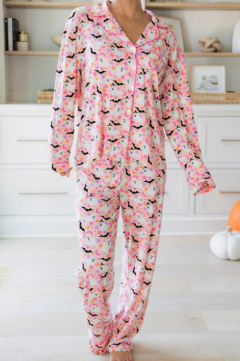 Boo-tanical Dreams Button Top and Pants Pajama Set