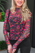 Floral Affair Rose Floral Mesh Top