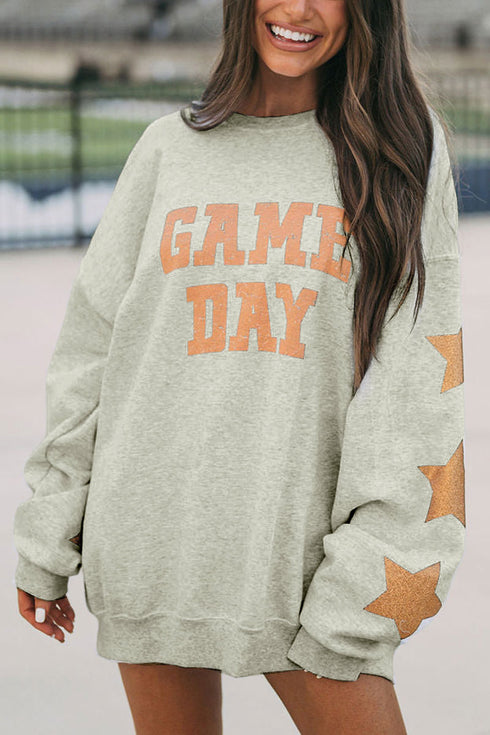 Orange 'Game Day' Stars Sweatshirt