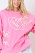 Touchdown Pink Braided Football Sweatshirt