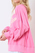 Touchdown Pink Braided Football Sweatshirt