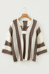 In Your Stride Brown Stripe V-Neck Sweater