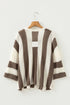 In Your Stride Brown Stripe V-Neck Sweater
