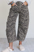 Savanna Gray Zebra Wide Leg Jeans