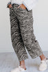 Savanna Gray Zebra Wide Leg Jeans