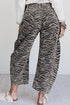 Savanna Gray Zebra Wide Leg Jeans