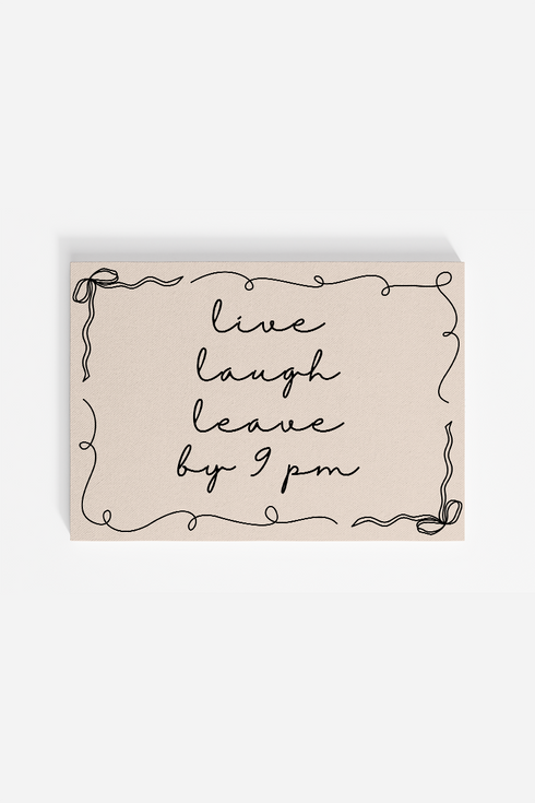 Leave By 9 Ready To Frame Canvas Print